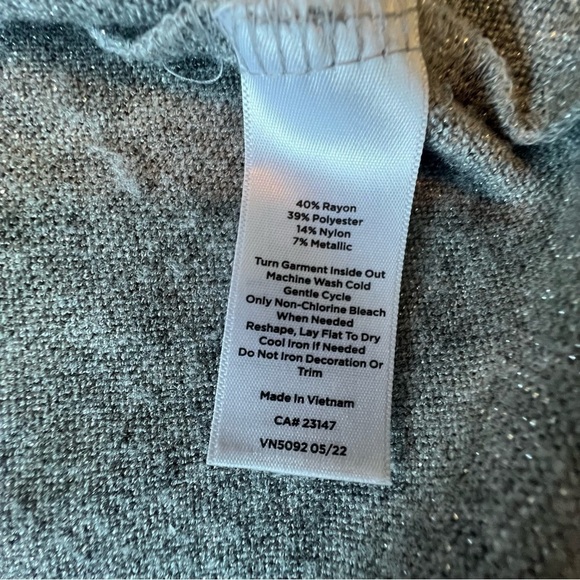 Talbots sweater. Grey/Silver with Velvet Bow Tie 
Size XL - Picture 7 of 14